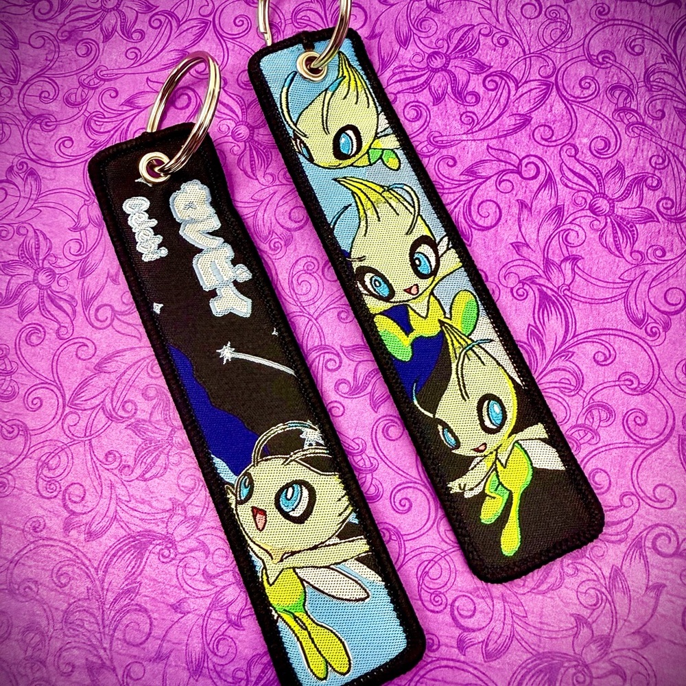 1 Piece Double Sided 5 Inch Pokemon Celebi Keychain